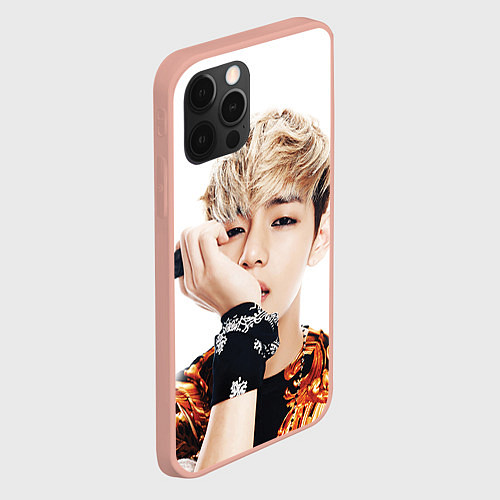 Чехол iPhone 12 Pro Max Kim TaeHyung / 3D-Светло-розовый – фото 2