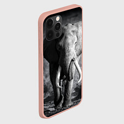 Чехол для iPhone 12 Pro Max Бегущий слон, цвет: 3D-светло-розовый — фото 2