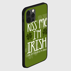 Чехол для iPhone 12 Pro Max Kiss me - Im Irish, цвет: 3D-черный — фото 2