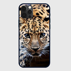 Чехол для iPhone 12 Pro Max Дикая кошка, цвет: 3D-черный