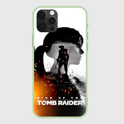 Чехол для iPhone 12 Pro Max Rise of the Tomb Raider 1, цвет: 3D-салатовый