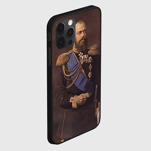 Чехол iPhone 12 Pro Max Александр III Миротворец / 3D-Черный – фото 2