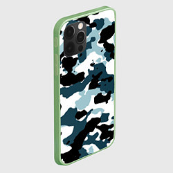 Чехол для iPhone 12 Pro Max Камуфляж зимний: пятна, цвет: 3D-салатовый — фото 2
