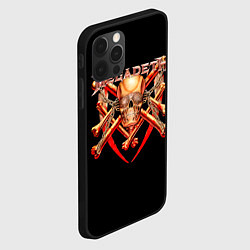 Чехол для iPhone 12 Pro Max Megadeth: Gold Skull, цвет: 3D-черный — фото 2