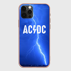 Чехол для iPhone 12 Pro Max AC/DC: Lightning, цвет: 3D-светло-розовый