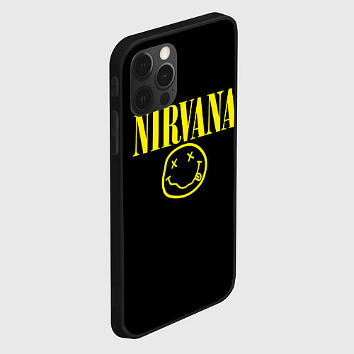 Чехол iPhone 12 Pro Max Nirvana Rock / 3D-Черный – фото 2