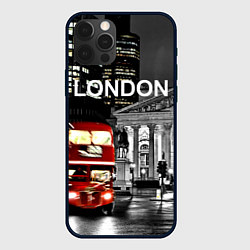 Чехол для iPhone 12 Pro Max Лондон - ночной автобус, цвет: 3D-черный