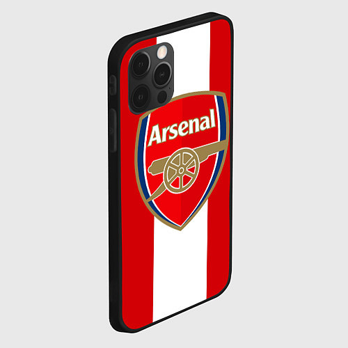 Чехол iPhone 12 Pro Max Arsenal FC: Red line / 3D-Черный – фото 2