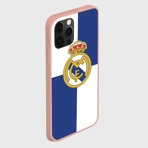 Чехол iPhone 12 Pro Max Real Madrid: Blue style / 3D-Светло-розовый – фото 2