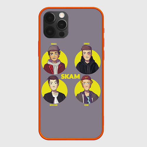 Чехол iPhone 12 Pro Max Skam Faces / 3D-Красный – фото 1