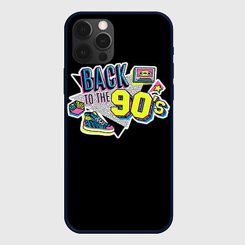 Чехол iPhone 12 Pro Max Назад в 90-е! / 3D-Черный – фото 1