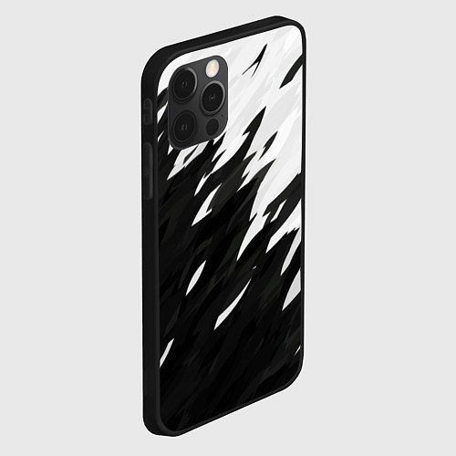 Чехол iPhone 12 Pro Max Black & white / 3D-Черный – фото 2