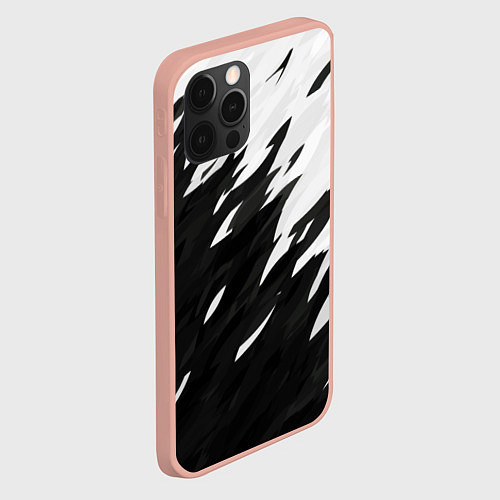 Чехол iPhone 12 Pro Max Black & white / 3D-Светло-розовый – фото 2