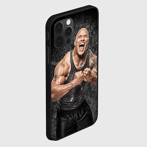 Чехол iPhone 12 Pro Max Dwayne Johnson / 3D-Черный – фото 2