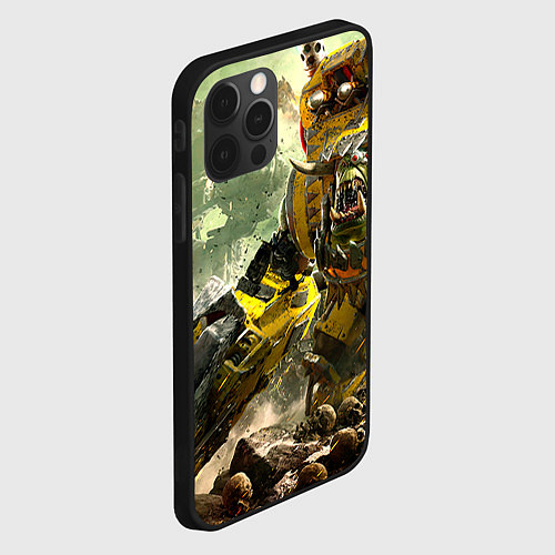 Чехол iPhone 12 Pro Max WH40k warboss / 3D-Черный – фото 2