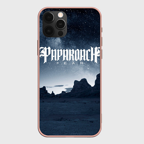 Чехол iPhone 12 Pro Max Paparoach: Fear / 3D-Светло-розовый – фото 1