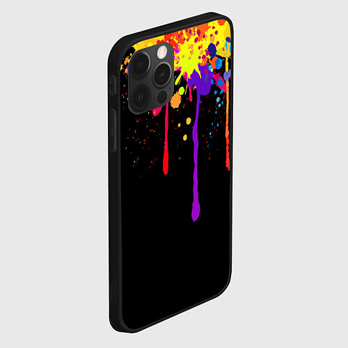 Чехол iPhone 12 Pro Max Краски / 3D-Черный – фото 2