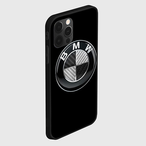 Чехол iPhone 12 Pro Max BMW - emblem / 3D-Черный – фото 2