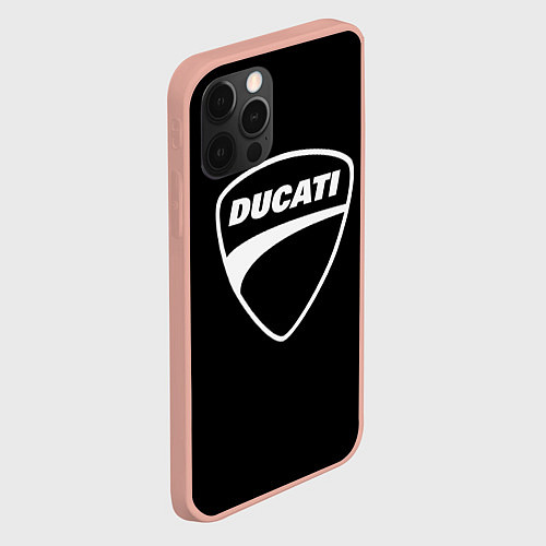 Чехол iPhone 12 Pro Max Ducati / 3D-Светло-розовый – фото 2