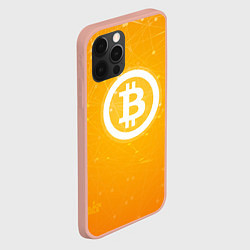 Чехол для iPhone 12 Pro Max Bitcoin Orange, цвет: 3D-светло-розовый — фото 2
