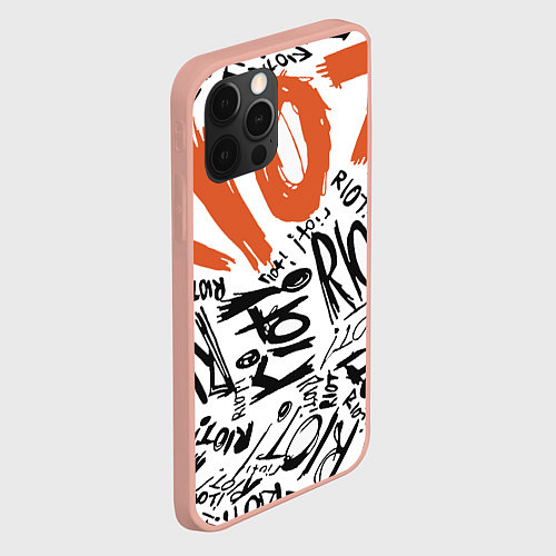 Чехол iPhone 12 Pro Max Paramore: Riot / 3D-Светло-розовый – фото 2