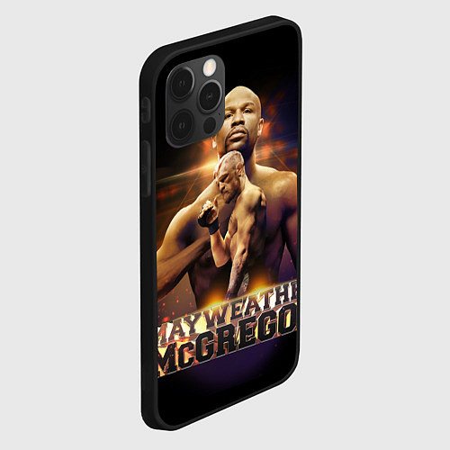 Чехол iPhone 12 Pro Max Mayweather vs McGregor / 3D-Черный – фото 2