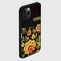 Чехол для iPhone 12 Pro Max Russia: black edition, цвет: 3D-черный — фото 2