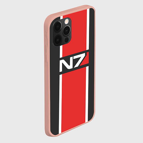 Чехол iPhone 12 Pro Max Mass Effect: N7 / 3D-Светло-розовый – фото 2