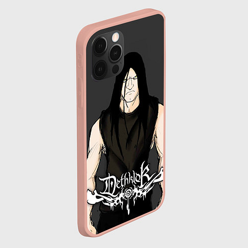 Чехол iPhone 12 Pro Max Dethklok Man / 3D-Светло-розовый – фото 2