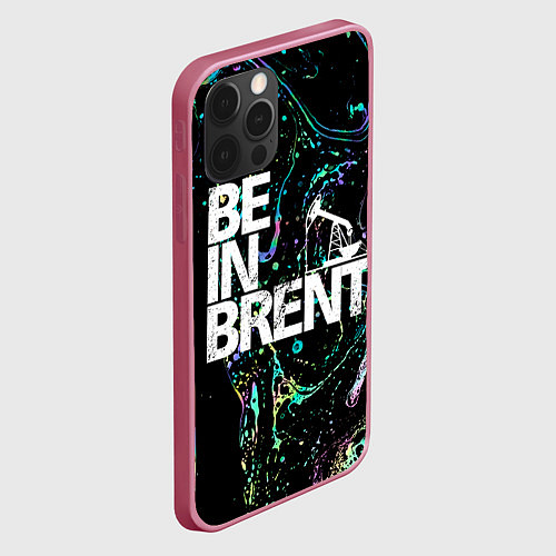 Чехол iPhone 12 Pro Max Be in brent / 3D-Малиновый – фото 2