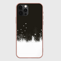 Чехол для iPhone 12 Pro Max Ночная полянка, цвет: 3D-светло-розовый
