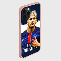 Чехол для iPhone 12 Pro Max Neymar: Fly Emirates, цвет: 3D-светло-розовый — фото 2