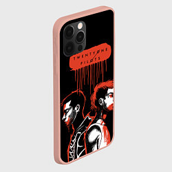 Чехол для iPhone 12 Pro Max Twenty one pilots, цвет: 3D-светло-розовый — фото 2