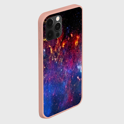 Чехол iPhone 12 Pro Max Космос / 3D-Светло-розовый – фото 2