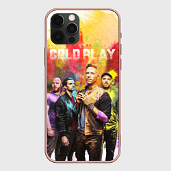 Чехол для iPhone 12 Pro Max Coldplay, цвет: 3D-светло-розовый