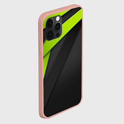 Чехол для iPhone 12 Pro Max Спортивная геометрия 6, цвет: 3D-светло-розовый — фото 2
