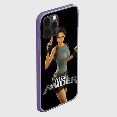 Чехол iPhone 12 Pro Max TOMB RAIDER / 3D-Серый – фото 2