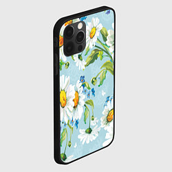 Чехол для iPhone 12 Pro Max Ромашки, цвет: 3D-черный — фото 2