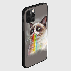 Чехол для iPhone 12 Pro Max Grumpy Cat, цвет: 3D-черный — фото 2
