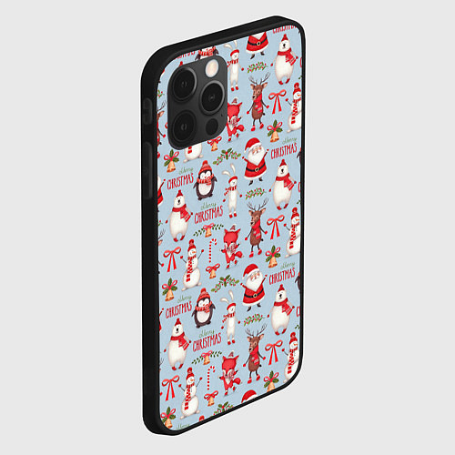Чехол iPhone 12 Pro Max Рождественская Милота / 3D-Черный – фото 2