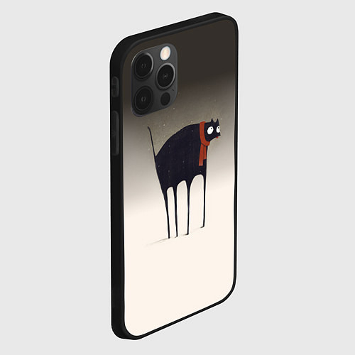 Чехол iPhone 12 Pro Max Первый снег / 3D-Черный – фото 2