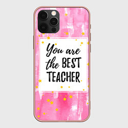 Чехол для iPhone 12 Pro Max Лучший учитель, цвет: 3D-светло-розовый