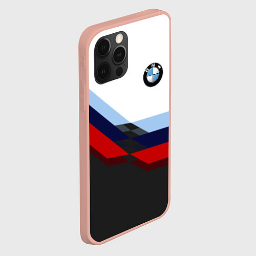 Чехол iPhone 12 Pro Max BMW M SPORT / 3D-Светло-розовый – фото 2