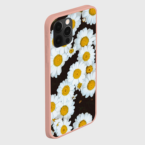 Чехол iPhone 12 Pro Max Аромашки / 3D-Светло-розовый – фото 2