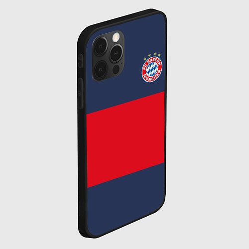 Чехол iPhone 12 Pro Max Bayern Munchen - Red-Blue FCB 2022 NEW / 3D-Черный – фото 2