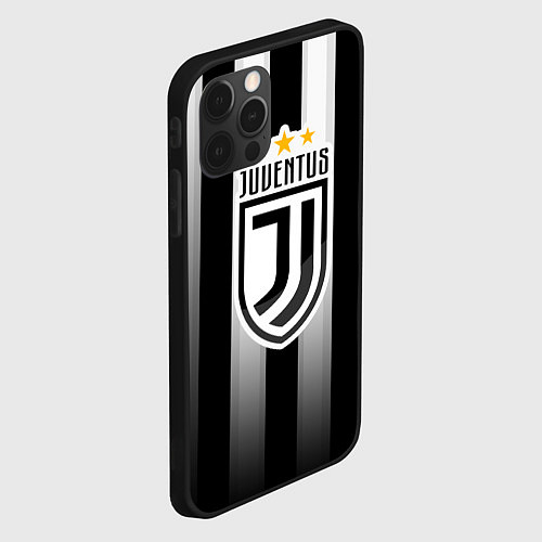 Чехол iPhone 12 Pro Max Juventus FC: New logo / 3D-Черный – фото 2