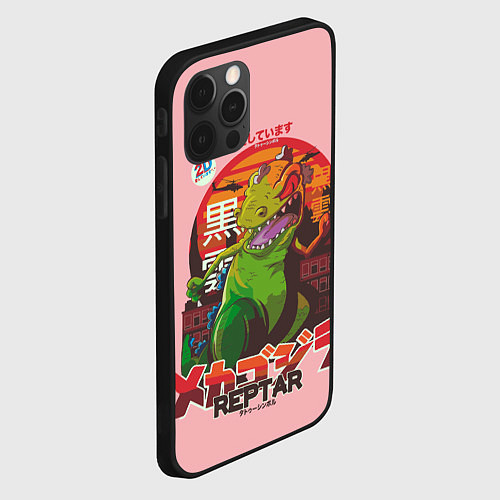 Чехол iPhone 12 Pro Max Godzilla Reptar / 3D-Черный – фото 2