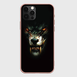 Чехол для iPhone 12 Pro Max Оскал волка, цвет: 3D-светло-розовый