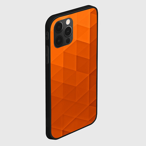 Чехол iPhone 12 Pro Max Orange abstraction / 3D-Черный – фото 2