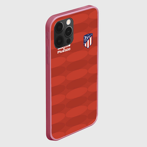 Чехол iPhone 12 Pro Max Atletico Madrid: Red Ellipse / 3D-Малиновый – фото 2